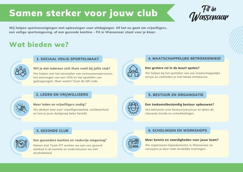 Fit in Wassenaar - Club ondersteuning